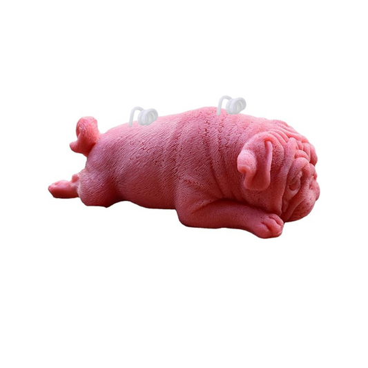 Pug Dog Candle
