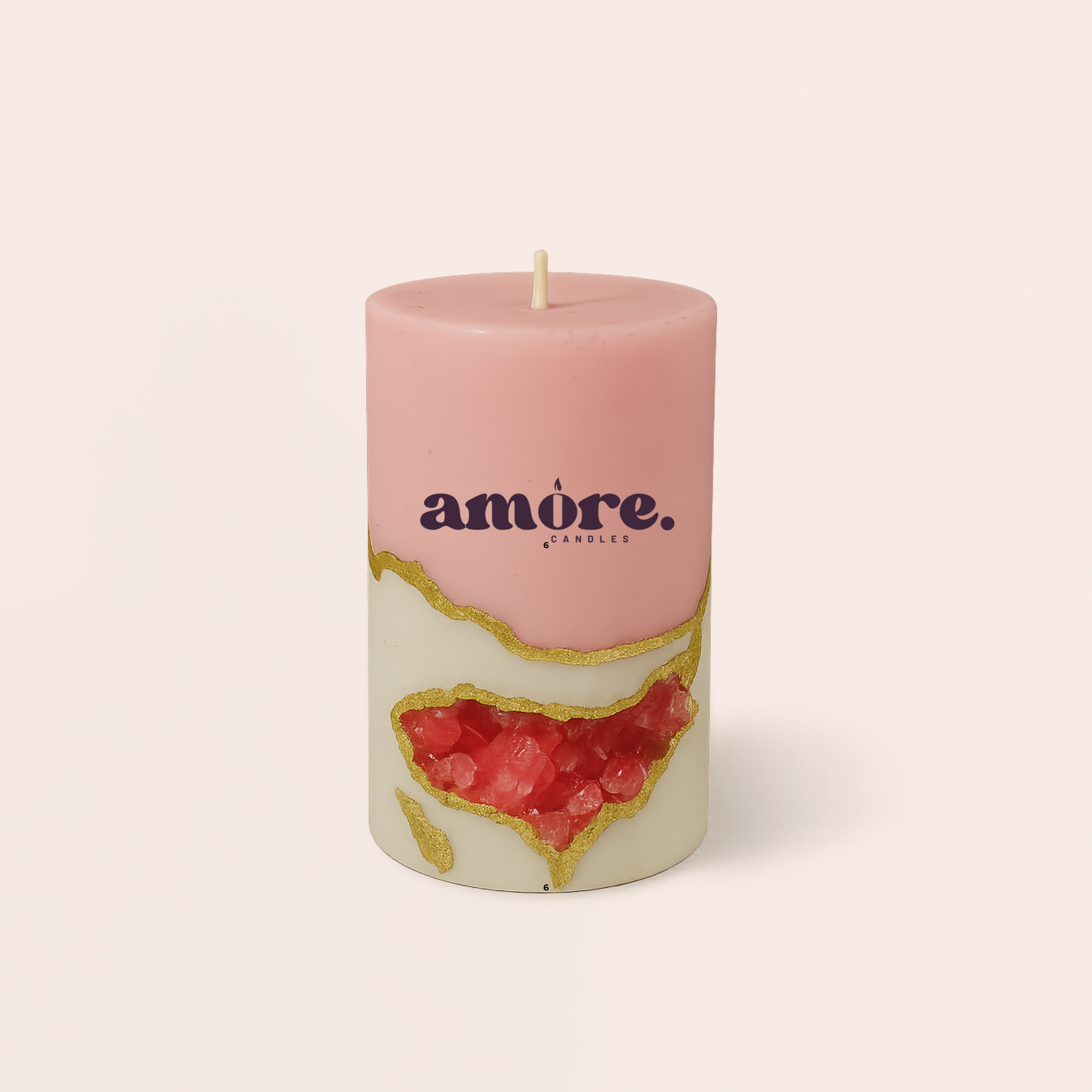 Geode Crystal Pillar Candle
