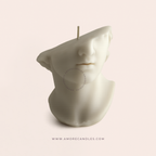 David Half-Face Statue Candle