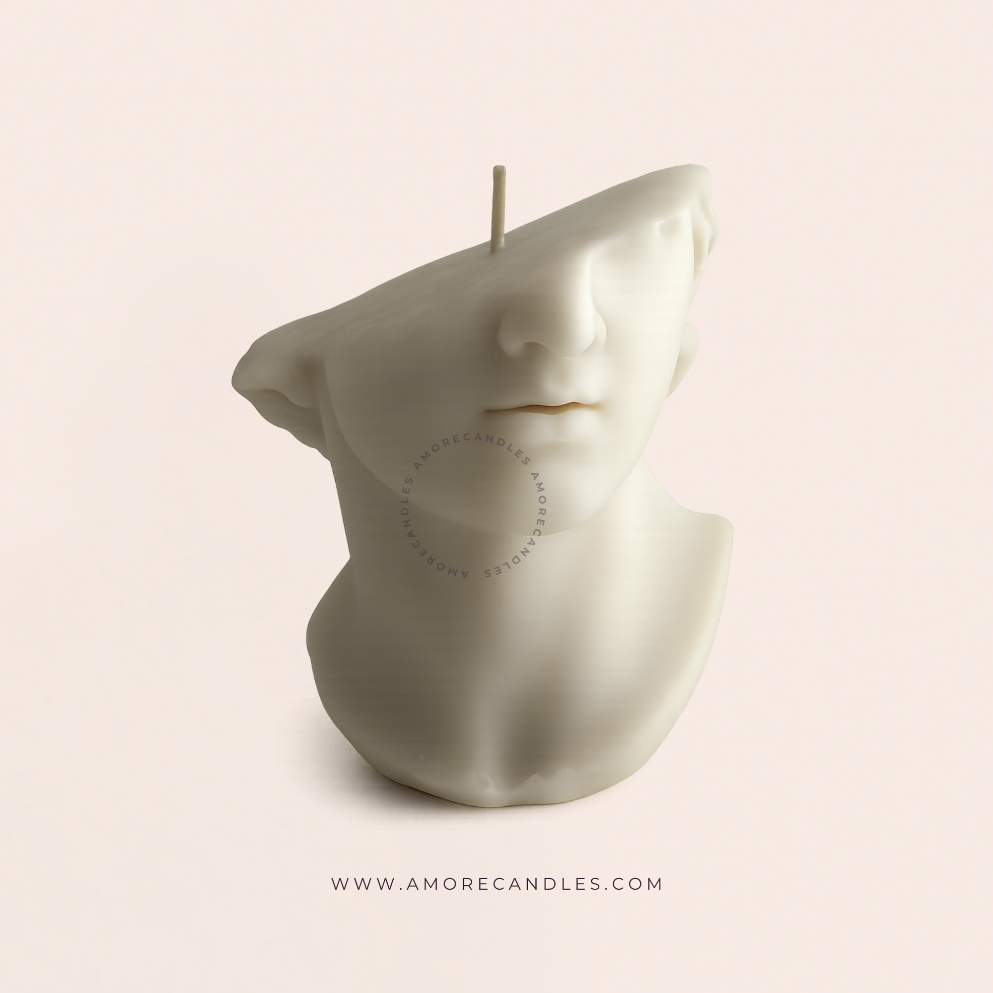 David Half-Face Statue Candle