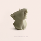 David Half-Face Statue Candle