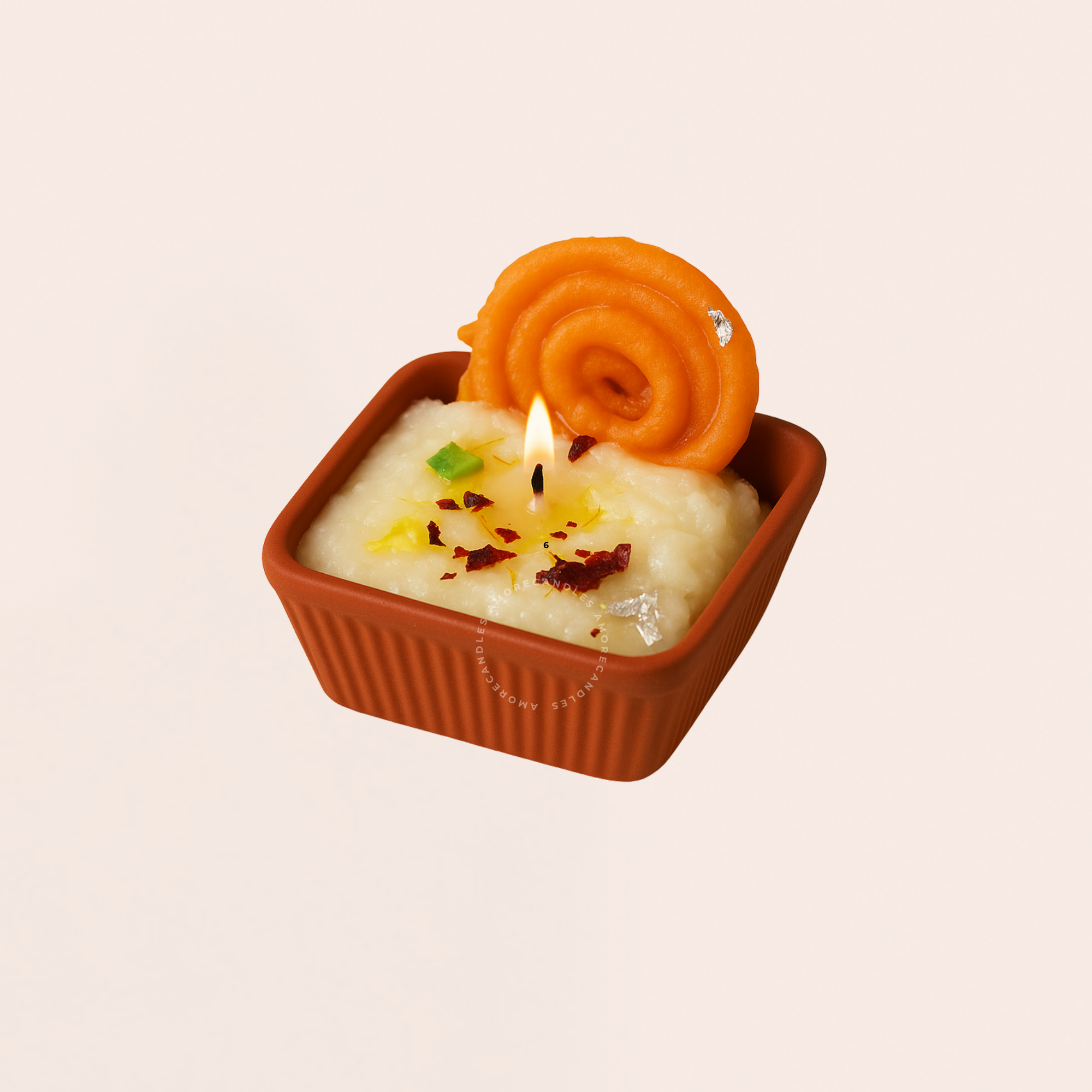 Rabdi Jalebi Terracotta Candle