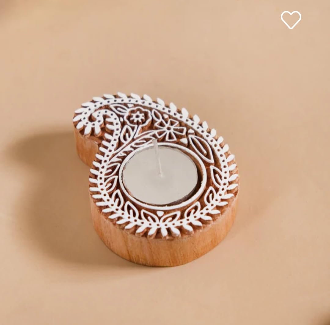 Kerry Shaped Wooden Tea-Light Holder