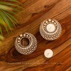 Chaand Tara Shaped Wooden Tea-Light Holder x2