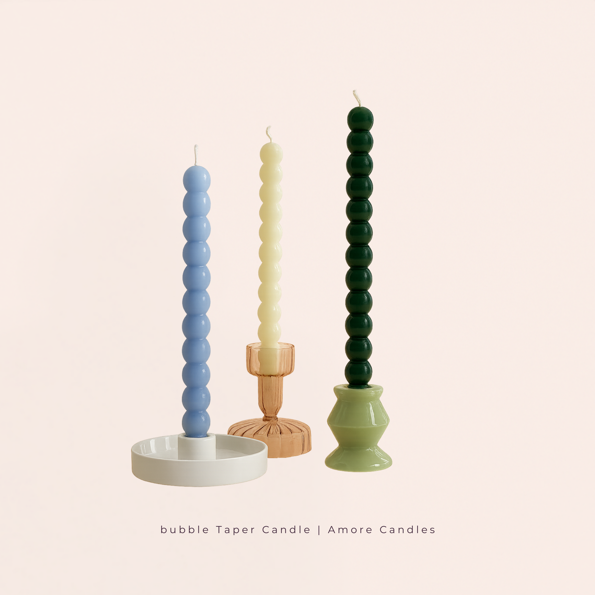 Bubble Twisted Taper Candle