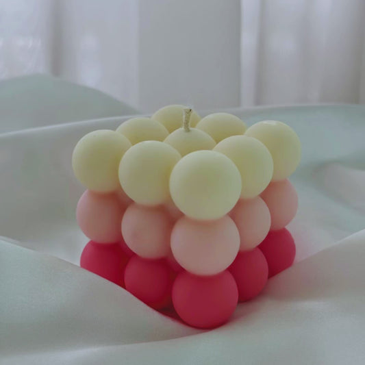 Tri-Color Bubble Candle
